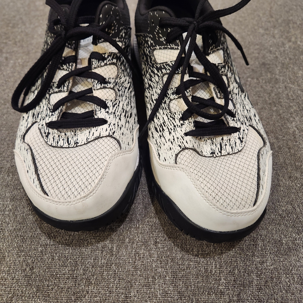Skechers Arch Fit Black and Gray Pickleball Sneakers